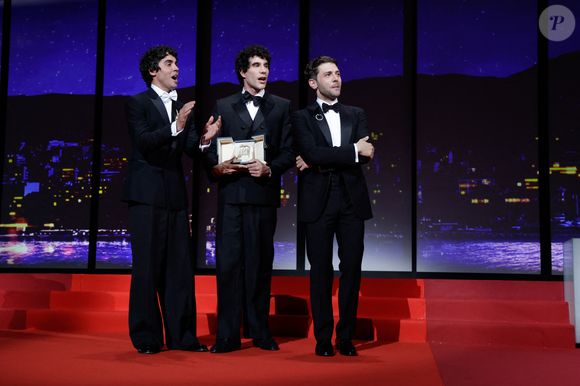 Javier Ambrossi, Javier Calvo, Xavier Dolan - Cérémonie de clôture du 79ème Festival International du Film de Cannes, le 23 mai 2026. © Borde-Jacovides-Moreau / Bestimage