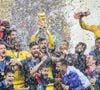 Cette vente intervient alors que le joueur poursuit sa carrière en Pologne.

L'équipe de France (Les Bleus) sur la pelouse du stade Loujniki après leur victoire sur la Croatie (4-2) en finale de la Coupe du Monde 2018 (FIFA World Cup Russia2018). Moscou, le 15 juillet, 2018.
© Cyril Moreau/Bestimage