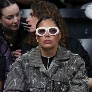 Zaho, de son vrai nom Zahera Darabid - Célébrités lors du match d'Euroligue de basket - Paris Basket contre Dubai (79-99) à Paris le 22 janvier 2026. Photo par Michael Baucher / PsnewZ / Bestimage