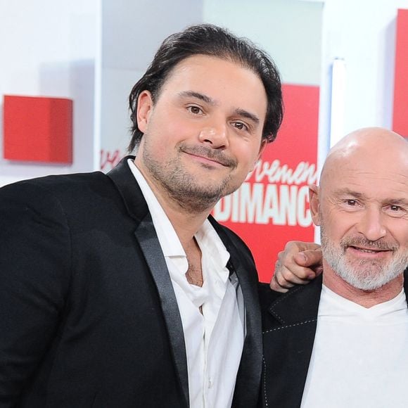 Vincent Lagaf et son fils robin à l'enregistrement de l'émission Vivement dimanche consacrée à l'équipe du Splendid au studio Rive Gauche, présentée par M.Drucker. Paris, le 21 février 2025. 
© Guillaume Gaffiot / Bestimage