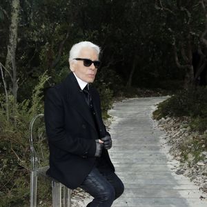 Karl Lagerfeld - -People au defile de mode Chanel haute-couture printemps ete 2013  au Grand Palais a Paris. Le 22 janvier 2013 OLIVIER BORDE / BESTIMAGE