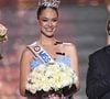 Elle salue la victoire d'Hinaupoko Devèze, Miss Tahiti...

Hinaupoko Devèze, Miss Tahiti, a été élue Miss France 2026 à Amiens.

Election de Miss France 2026 sur TF1. © David Niviere/SIPA via Bestimage
