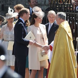 Le prince William d'Angleterre, Kate Catherine Middleton (enceinte), duchesse de Cambridge, et le prince Andrew   - 60eme anniversaire du couronnement de la reine Elisabeth II d'Angleterre en l'abbaye de Westminster à Londres le 4 juin 2013.