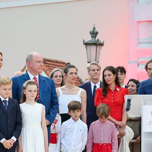 Ben Sylvester Strautmann, Prince Albert II de Monaco, Princesse Gabriella de Monaco, Princesse Charlène de Monaco, Prince Jacques de Monaco, Charlotte Casiraghi, Balthazar Casiraghi-Rassam, Tatiana Santo Domingo, Maximilian Casiraghi, Louis Ducruet le 19 juillet 2025 ©Claudia Albuquerque / Bestimage