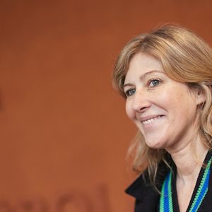 Amanda Sthers au village (night session) lors des Internationaux de France de tennis de Roland Garros 2024, à Paris, France, le 31 mai 2024. © Jacovides-Moreau/Bestimage