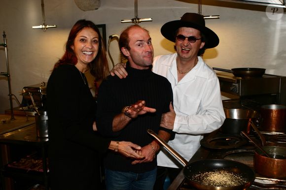 Vincent Lagaf' et  Véronique, avec Marc Veyrat lors du festival du cirque de Grenoble le 29 novembre 2003. Crédit Frédéric Piau/Bestimage