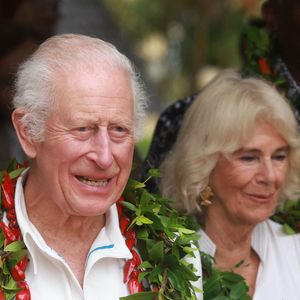 Le roi Charles III et la reine Camilla fêtent leurs 20 ans de mariage cette année

Le roi Charles III d'Angleterre et la reine consort Camilla Parker Bowles en visite dans un village sur les Iles Samoa, à l'occasion de leur visite en Australie. 
© Ian Vogler / MirrorPix / Bestimage