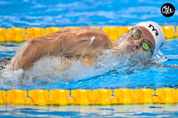 Léon Marchand remporte le 200m 4 nages au 22ème Championnat du monde de Natation à Singapour. C'est son 6ème titre de champion du monde. Psnewz /Bestimage