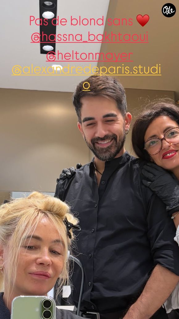 Emmanuelle Béart a dévoilé les personnes qui sont à l'origine de sa chevelure blonde. Capture d'écran Instagram
