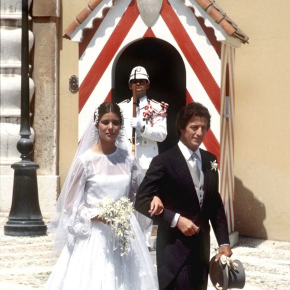 Mariage de la princesse Caroline de Monaco et de Philippe Junot à Monte-Carlo, Monaco, le 29 juin 1978. Le couple sans enfant a divorcé le 9 octobre 1980. Photo by Ossinger/DPA/ABACAPRESS.COM