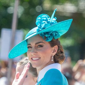 La princesse de Galles Cathrerine et la princesse Charlotte sont vues dans le Mall pendant le défilé du Trooping of the Colour, le 14 juin 2025, à Londres, Royaume-Uni. Photo par Tayfun Salci/ZUMA Press Wire/ABACAPRESS.COM