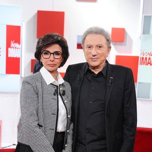 Exclusif - Rachida Dati et Michel Drucker  - Enregistrement de l'émission Vivement dimanche, le 4 mars 2025, présentée par Michel Drucker au studio Rive Gauche à Paris, diffusée le 16 mars sur France 3. 
© Guillaume Gaffiot / Bestimge