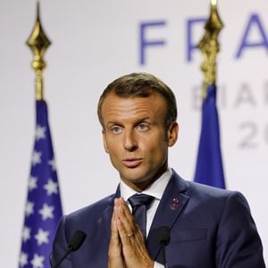 Conférence de presse commune du président Emmanuel Macron et du président Donald Trump lors du sommet du G7 à Biarritz le 26 août 2019.

© Dominique Jacovides / Bestimage