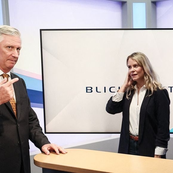 Le Roi Philippe - Filip de Belgique photographié lors d'une visite royale à la Belgischer Rundfunk (Société belge de radiodiffusion - BRF) à Eupen à l'occasion de son 80e anniversaire, le mardi 30 septembre 2025. Photo by ABACAPRESS.COM