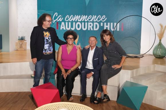 Exclusif - Laurent Karila, Amina Yamgnane, Marc Geiger, Faustine Bollaert - - La nouvelle saison de l'émission "ça commence aujourd'hui" sur France 2.
Paris le 1er septembre 2023.
© Jack Tribeca / Bestimage