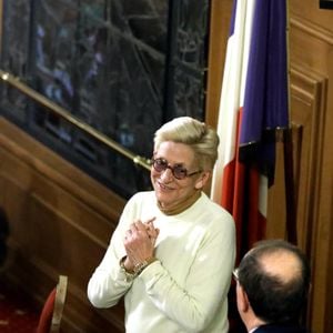 Isabelle Balkany, maire par intérim pendant la détention de son mari, préside le dernier conseil municipal de la commune de Levallois Perret avant les élections de mars 2020, à la mairie de Levallois-Perret, France, le 13 février 2020. © Dominique Jacovides/Bestimage