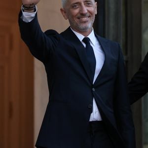 L'humoriste et acteur, Gad Elmaleh arrive au palais de l'Élysée pour un dîner offert aux chefs d’état et de gouvernement par le président de la république dans le cadre du XIXe Sommet de la Francophonie à Paris, le 4 octobre 2024. © Stéphane Lemouton / Bestimage