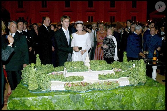 Emmanuel-Philibert de Savoie et de Clotilde Courau - Soirée au palais Ruspoli pour leur mariage le 25 septembre 2003 © AGENCE / BESTIMAGE
