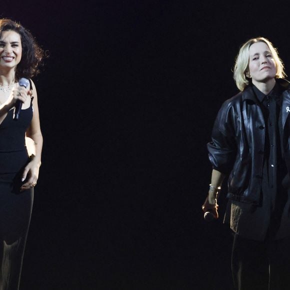 Exclusif - Camelia Jordana et Jeanne Added - Enregistrement du concert "Nos voix pour toutes", au profit de La fondation des femmes, à l'Adidas Arena à Paris, diffusée le 11 décembre sur TMC
© Coadic Guirec-Cyril Moreau / Bestimage