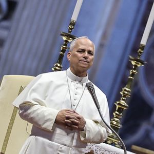 Le pape Léon XIV lors de l'audience générale hebdomadaire à la basilique Saint-Pierre au Vatican, le 26 août 2026. © Evandro Inetti/ZUMA Press Wire/Bestimage