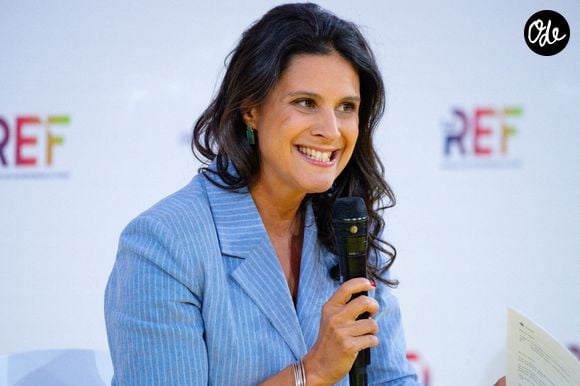 Apolline de Malherbe lors de la Rencontre des Entrepreneurs de France (LaREF) à Roland Garros, le 28 août 2025 © Federico Pestellini / PsnewZ / Bestimage