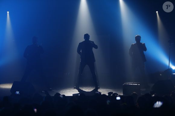 Chris Keller (GSquad), Allan Theo, Frank Delay (2be3) - Les artistes de la pièce de théâtre "Boys Band Forever" sur la scène de l'Apollo Théâtre à Paris. Le 23 mars 2018
© Marc Ausset-Lacroix / Bestimage