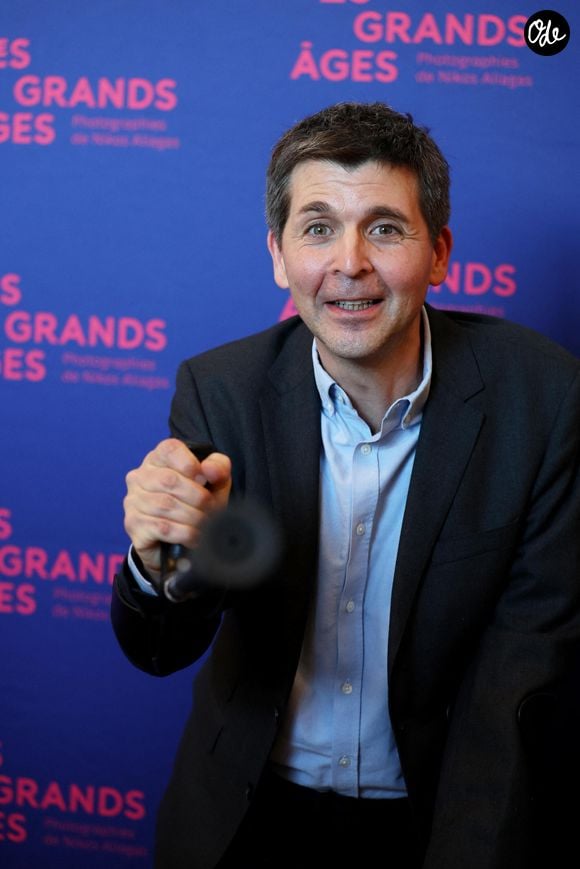 Thomas Sotto - Vernissage de l'exposition "Les grands âges", photographies de Nikos Aliagas au musée de l'Homme à Paris le 7 avril 2026. © Dominique Jacovides/Bestimage