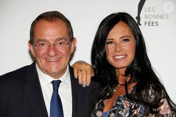 Jean-Pierre Pernaut et sa femme Nathalie Marquay - Gala de charité au profit de l'association "Les Bonnes fées" à l'hôtel d'Evreux, Place Vendôme à Paris, le 20 mars 2017. © Christophe Aubert via Bestimage