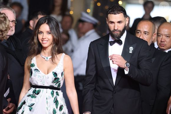 Karim Benzema et sa compagne Lyna Khoudri lors de la montée des marches du film " 13 jours 13 nuits " lors du 78ème Festival International du Film de Cannes. Le 23 mai 2025 © Jacovides-Moreau / Bestimage