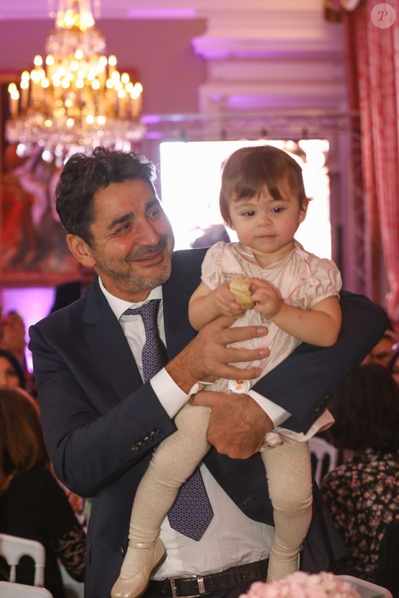 Exclusif - Aram Ohanian et sa fille Nina à la soirée caritative organisée au Palais du Pharo, au profit de l'école arménienne Abovian. Marseille, le 26 octobre 2019.  © Philippe Doignon / Bestimage