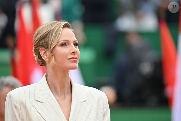 La princesse Charlène de Monaco - La famille princière assiste à la finale du Rolex Monte-Carlo Masters au Monte-Carlo Country Club de Roquebrune Cap Martin, le 12 avril 2026 © Bruno Bebert / Bestimage