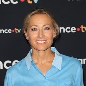 Anne-Sophie Lapix au photocall pour la conférence de presse de rentrée de France TV à la Grande Halle de la Villette à Paris, France, le 11 juillet 2023. © Coadic Guirec/Bestimage