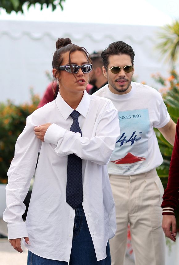 Adèle Exarchopoulos et François Civil - Photocall du film "L'Amour Ouf" (Beating Hearts / Compétition) lors du 77ème Festival International du Film de Cannes (14 - 25 mai 2024), le 24 mai 2024. 
© Jacovides / Moreau / Bestimage