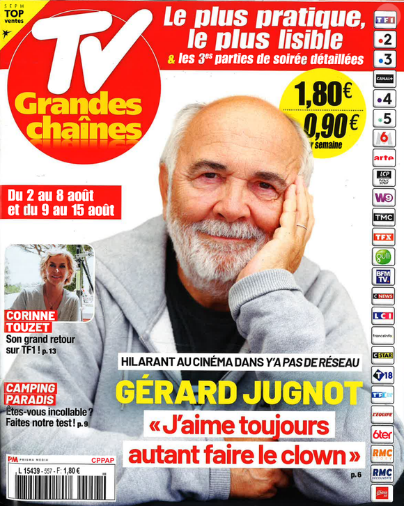 La couverture de "TV Grandes Chaînes" avec Gérard Jugnot © TV Grandes Chaînes