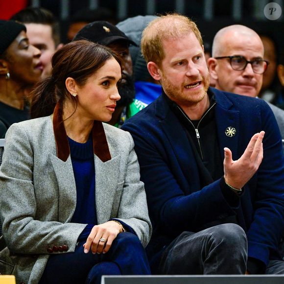 Le prince Harry et Meghan Markle lors de la cérémonie d'ouverture des "Invictus Games Vancouver Whistler 2025" au Canada, le 9 février 2025  ©Backgrid USA / Bestimage