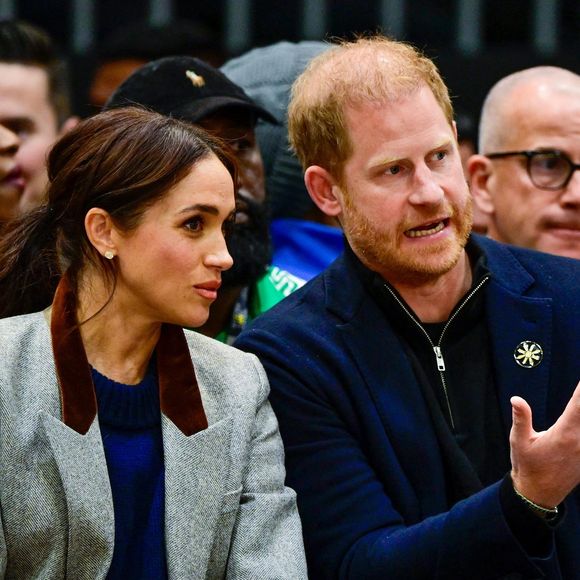 Le prince Harry et Meghan Markle lors de la cérémonie d'ouverture des "Invictus Games Vancouver Whistler 2025" au Canada, le 9 février 2025  ©Backgrid USA / Bestimage