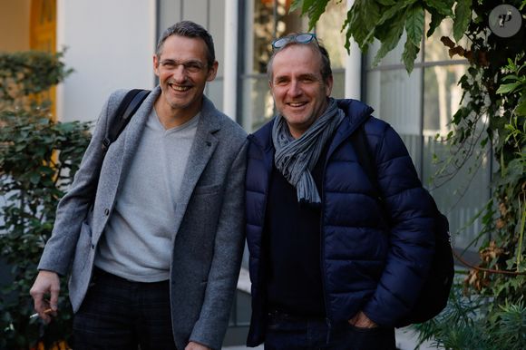 Les Bodin's (Vincent Dubois, Jean-Christian Fraiscinet) - Arrivées de l'émission "Vivement Dimanche Prochain" qui sera diffusée le 7 novembre 2021 au studio Gabriel à Paris, France, le 28 octobre 2021. © Christophe Clovis/Bestimage
