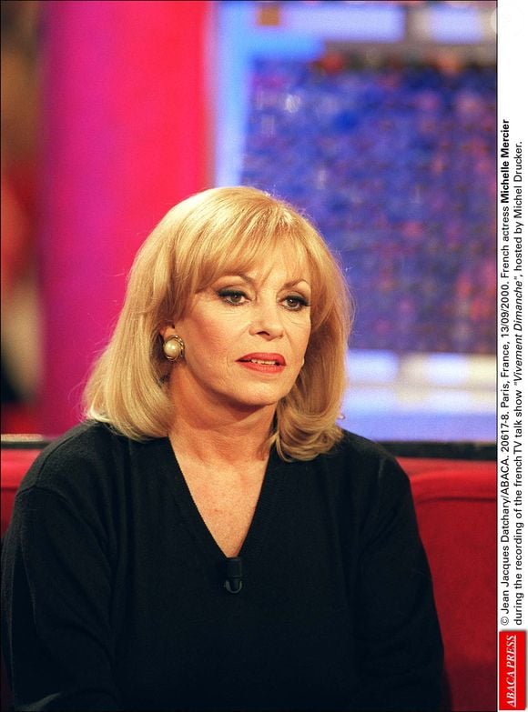 L'actrice française Michèle Mercier pendant l'enregistrement de l'émission Vivement Dimanche, animée par Michel Drucker. © Jean Jacques Datchary/ABACA.