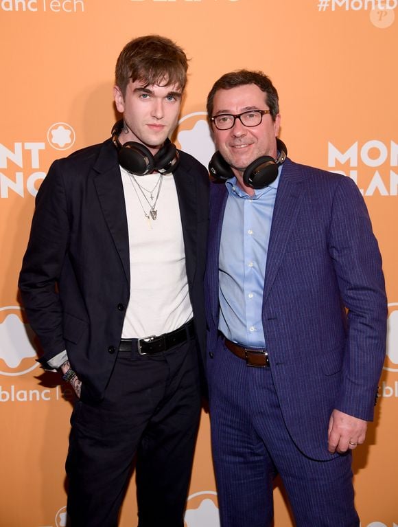 Gabriel-Kane Day-Lewis, Sylvain Costof, président de Montblanc pour l'Amérique du Nord  - Soirée de lancement du casque audio MB 01 Headphones Montblanc au World of McIntosh à New York le 10 mars 2020.

© Montblanc via Bestimage
