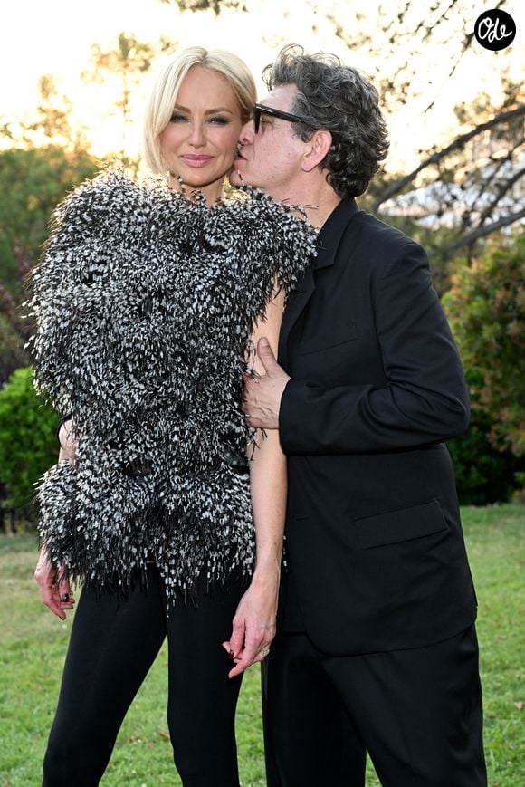 Marc Lavoine et sa compagne Adriana Karembeu - 11ème édition du Gala de charité de Patrick Mouratoglou à la Mouratoglou Academy & Resort à Biot le 21 juin 2025. © Bruno Bebert/Bestimage