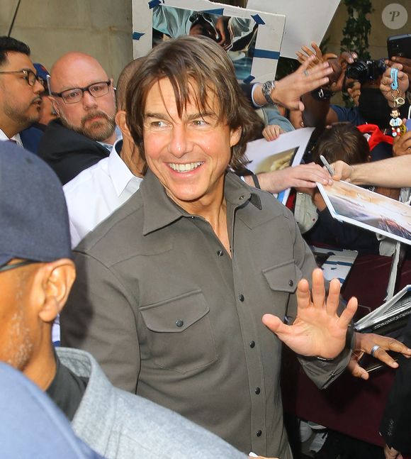 Tom Cruise est tout sourire alors qu'il se rend au Tonight Show Starring Jimmy Fallon, avant de quitter New York City, NY, USA le 19 mai 2025. Photo by Felipe Ramales/Splash News/ABACAPRESS.COM