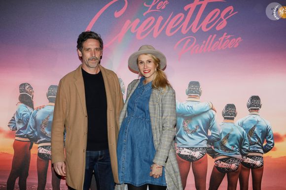 Marie-Aldine Girard (enceinte) et son compagnon Stéphane Coulon - Avant-première du film "Les crevettes pailletées" au Grand Rex à Paris le 16 avril 2019. © CVS/Bestimage