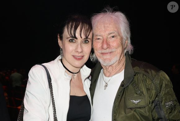 Exclusif - Hugues Aufray avec sa femme Muriel Mégevand - Concert de Chantal Goya "Sur la route enchantée" au Palais des Congrès à Paris le 18 mai 2024. © Coadic Guirec/Bestimage