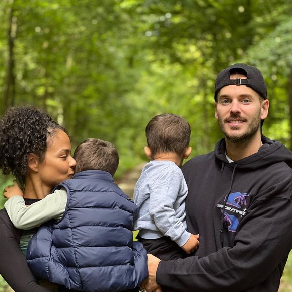 M. Pokora, Christina Milian et leurs enfants. Photo : Instagram