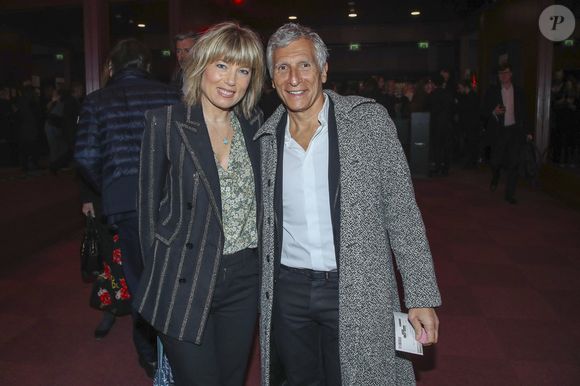 Exclusif - Nagui et  sa femme Mélanie Page - Backstage du Gala de la Fondation Recherche Alzheimer placée sous le signe de l’émotion et du partage avec un concert unique sur le thème "2 générations chantent pour la 3ème" à l’Olympia à Paris le 17 mars 2025. © Olivier Borde - Bertrand Rindoff/Bestimage
