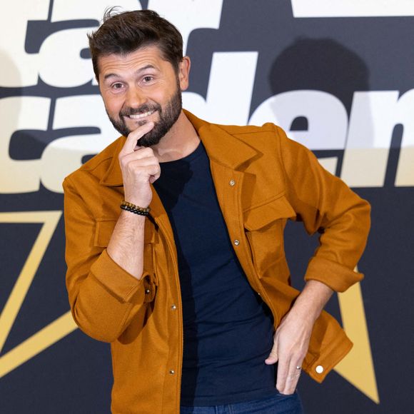 L'animateur français Christophe Beaugrand pose lors du photocall de présentation de la nouvelle saison de l'émission Star Academy au Grand Rex à Paris le 29 septembre 2025. Photo par Alexis Jumeau/ABACAPRESS.COM