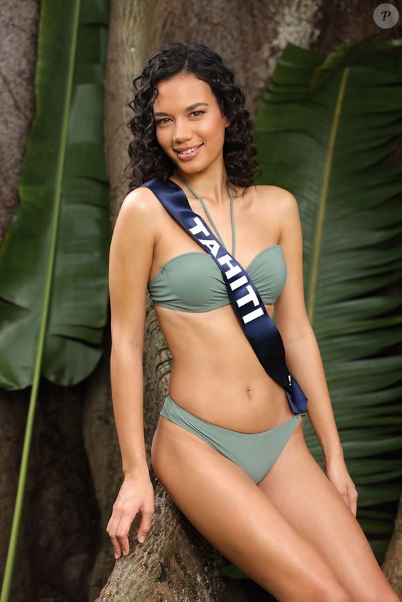 Temanava Domingo, Miss Thaiti, en maillot de bain, candidate pour l'élection de Miss France 2025.