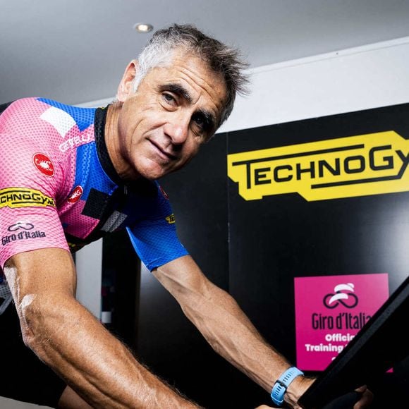 Présentation du vélo d'appartement Technogym Ride par Laurent Jalabert à Paris le 17 mai 2022. © JB Autissier / Panoramic / Bestimage