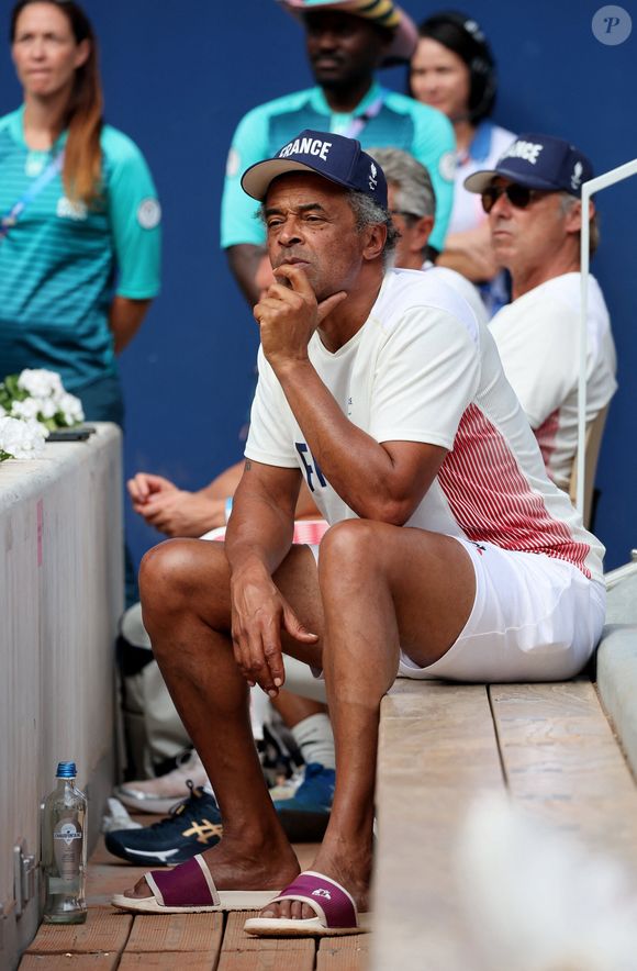 Yannick Noah, coach de l'équipe de France paralympique de tennis fauteuil lors de la rencontre de tennis fauteuil entre S.Houdet et M.delaPuente en quart de finale des jeux paralympiques Paris 2024 le 4 septembre 2024.
© Dominique Jacovides / Bestimage