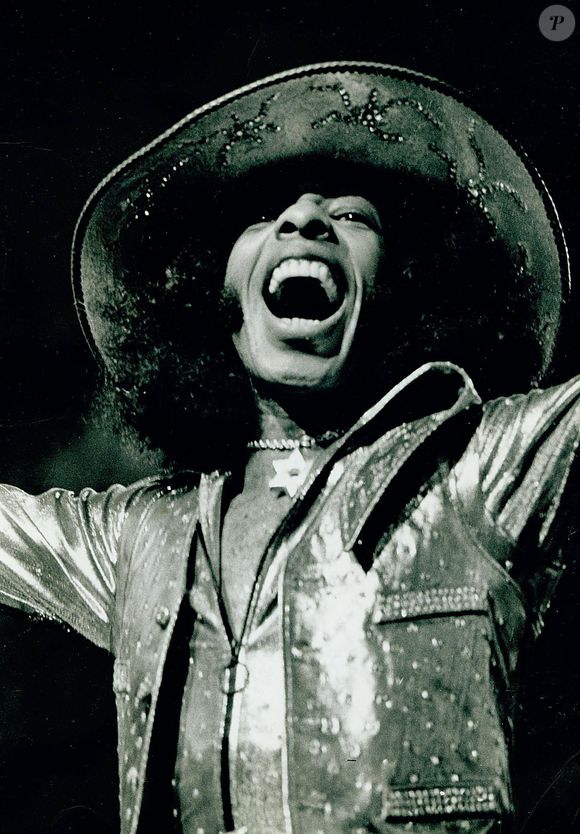 Il s'agit de Sly Stone, figure emblématique du funk des années 1960 et 1970

Sly Stone en concert le 9 juin 1974, à New York.

Photo : USA / Zuma Press Wire